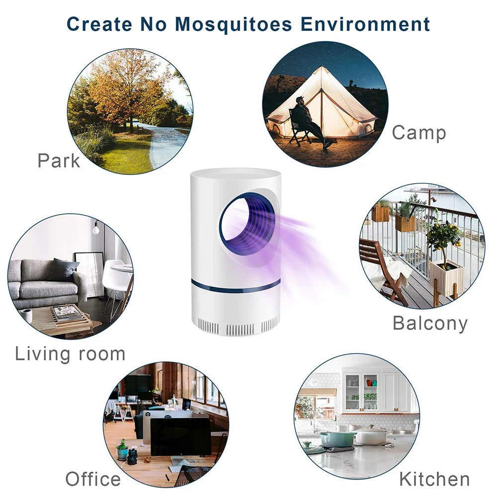 1 PC Electric Fly Bug Mosquito Insect Killer LED Light Trap Control Lamp Small Pest with USB Power Supply and Adapter